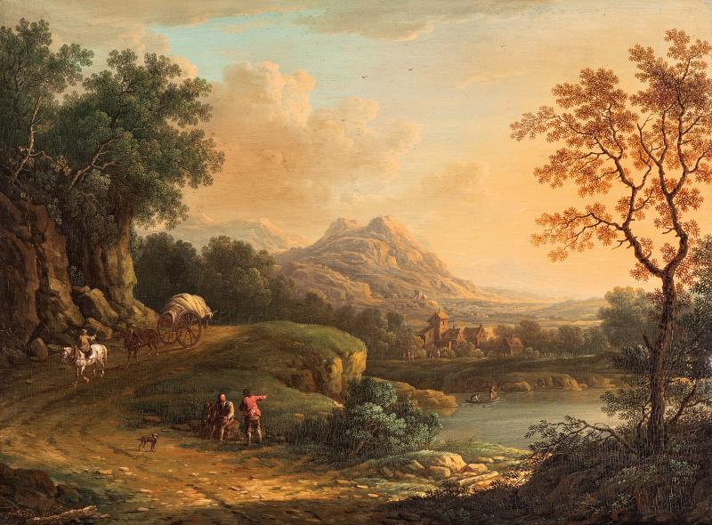 Romantische Rheinlandschaft von Christian Georg Schütz I (Abb. 93912/Limit 7.500 €)