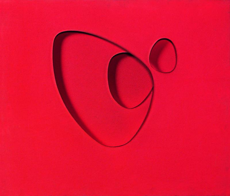 Paolo Scheggi (1940-1971) Zone riflesse, 1964, Acryl auf übereinandergelegten Leinwänden, 60 x 70 x 5,5 cm erzielter Preis € 454.400