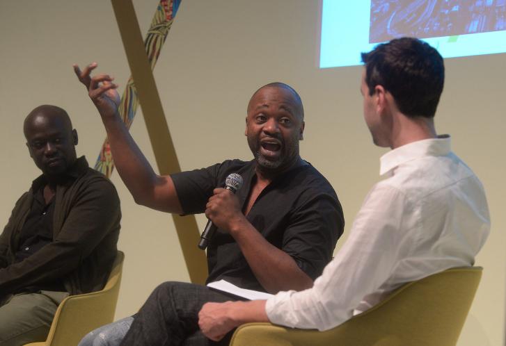 David Adjaye and Theaster Gates in the Design Talks Studio/ Credit: World Red Eye