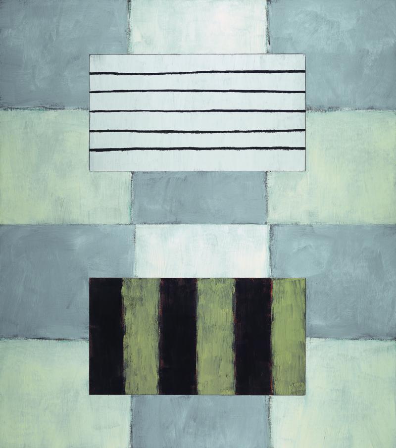 Sean Scully (geb. 1945) "Lucia", 1992-1996, Öl auf Leinwand, 254 x 223,5 cm erzielter Preis € 934.230