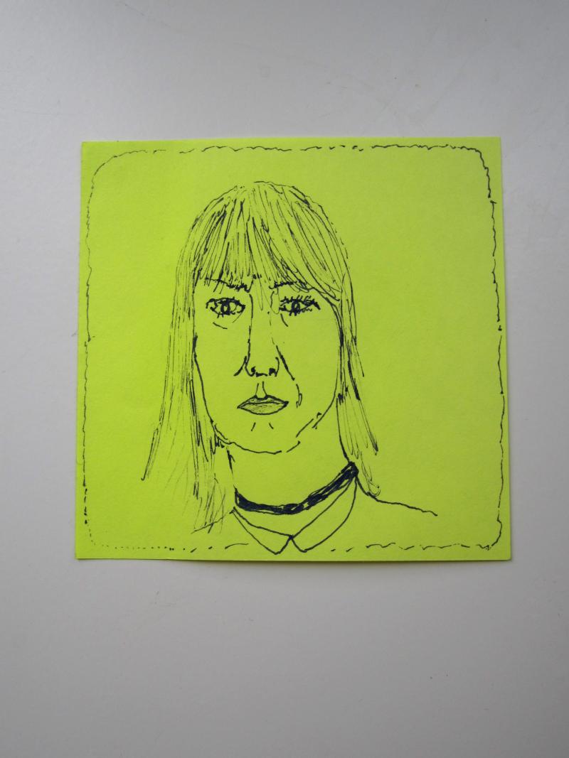 Maria Lind, Porträt  Post it!, artservice, 2014 Direktorin, Tensta Konsthall, Stockholm © artservice