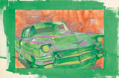 Samuel Buri Cadillac, 1994 Aquarell, Kreide auf Papier, 79 x 120 cm Ref. 4/RLH