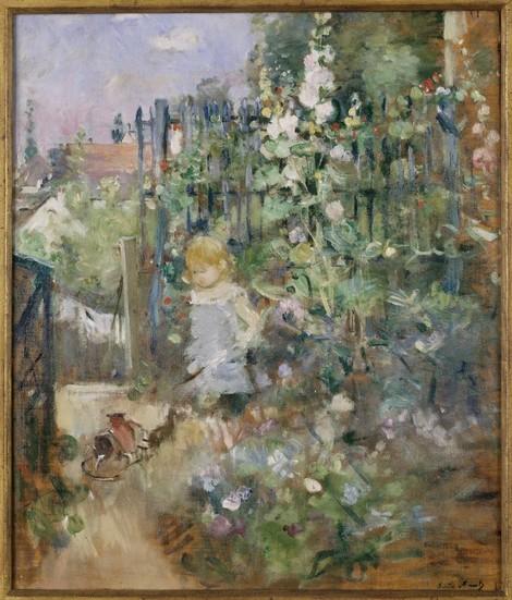 Berthe Morisot; Enfant dans les roses trémières / Enfant au Jardin; Wallraf-Richartz-Museum & Fondation Corboud (Dep. 0614 FC, Köln)     Berthe Morisot; Enfant dans les roses trémières / Enfant au Jardin; Wallraf-Richartz-Museum & Fondation Corboud (Dep. 0614 FC, Köln)