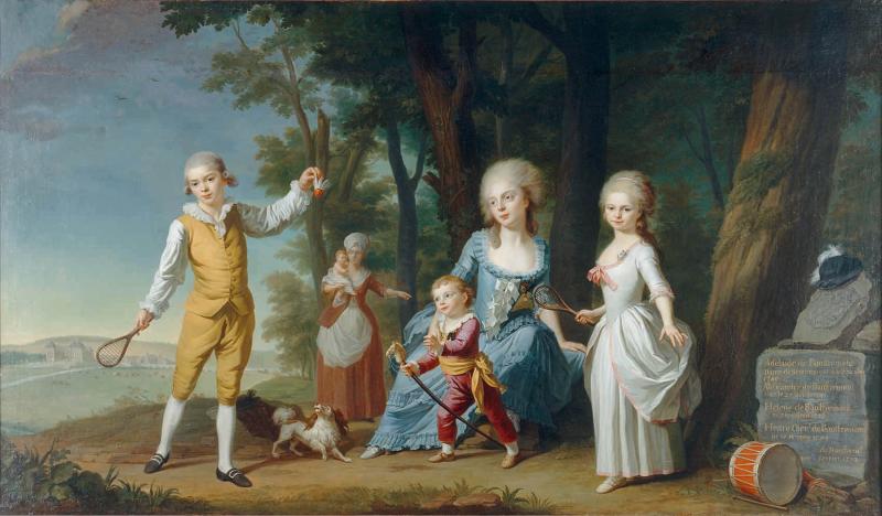 Johann Melchior Wyrsch, Porträt der Kinder de Bauffremont, 1782, Öl auf Leinwand, Kunstmuseum Luzern, Depositum der Bernhard Eglin-Stiftung