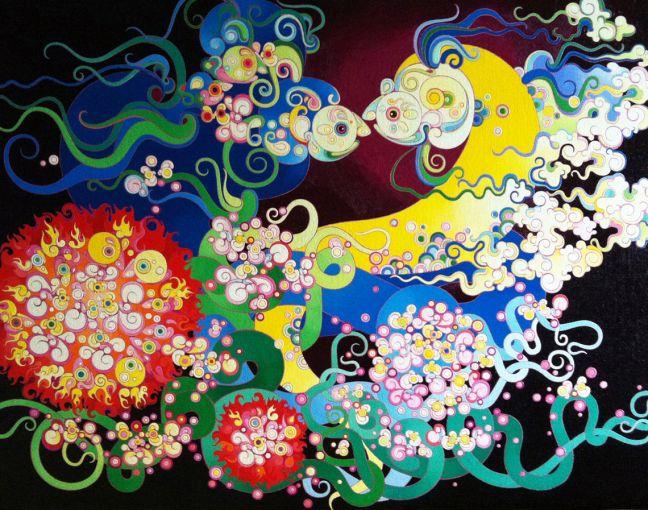 Art Supermarket. Coco Chow. The Big Band of Five Elements. 2013. Oil on Canvas. 120x160 cm. HK$ 69,000.00