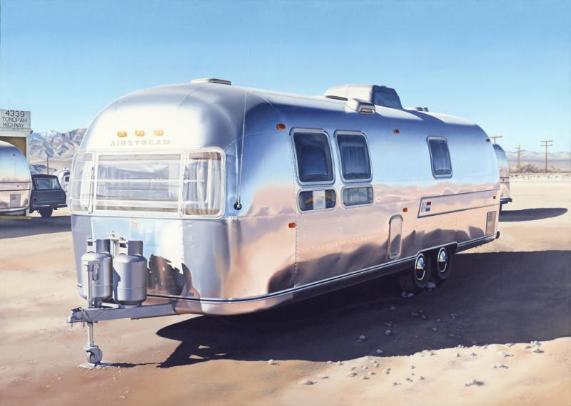 Ralph Goings, "Airstream", 1970, Öl auf Molino, 152,3 x 213,5 cm, Foto © museum moderner kunst stiftung ludwig wien, Leihgabe der Sammlung Ludwig, Aachen, seit 1978