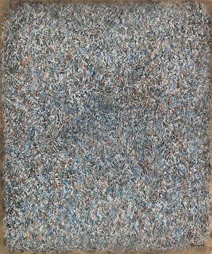 Mark Tobey  Ohne Titel, 1960 Tempera auf Karton 41 x 34 cm U. 777