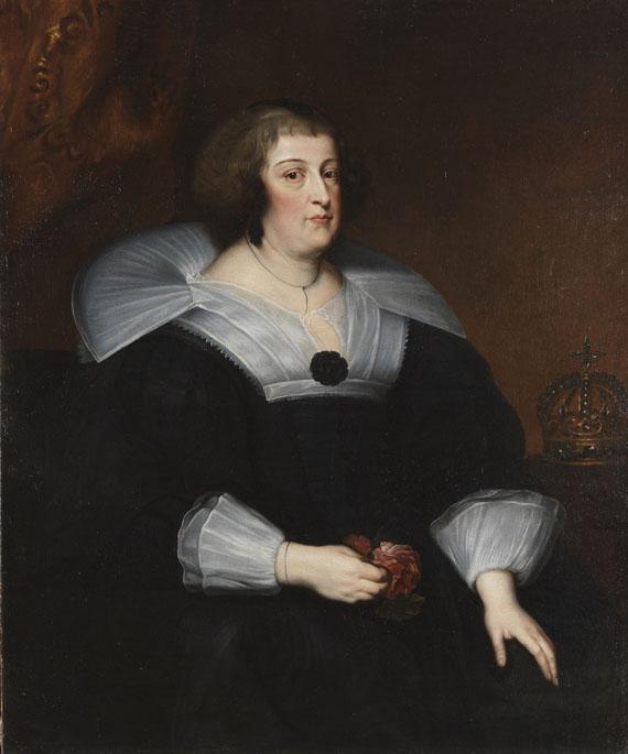 189 ANTONIUS VAN DYCK Werkstatt - Porträt der Maria de Medici, Königin von Frankreich, Um 1631. Öl auf Leinwand Schätzpreis: € 30.000