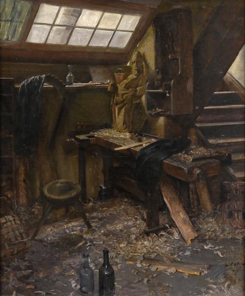 wald Mataré, Im Atelier (Gemälde), um 1910 © VG Bild-Kunst, Bonn 2015