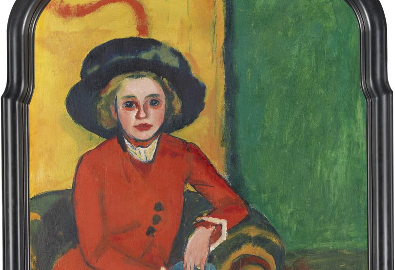 221 HERMANN MAX PECHSTEIN Bildnis Charlotte Cuhrt, 1910. Öl auf Leinwand Schätzpreis: € 400.000