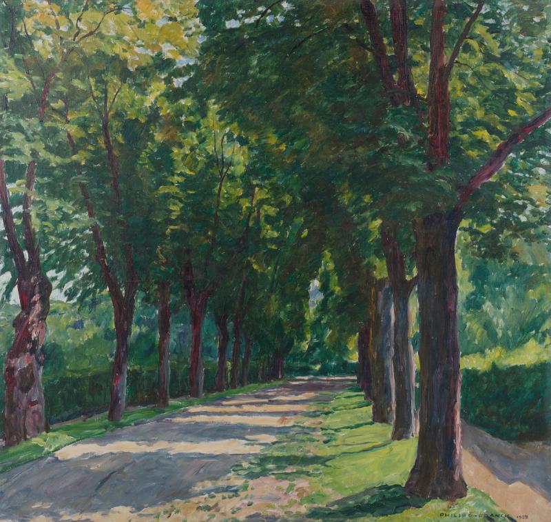 'Lindenallee im Sommer (Potsdam, russisches Dorf)', 1937 'Forest Road', 1937  Künstler:     Franck, Philipp Schätzpreis:     8000 - 10000 €