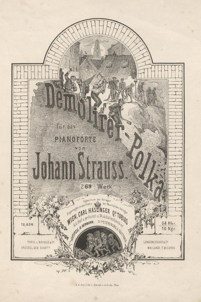 Titelblatt Demolirer­Polka Johann Strauß 1862