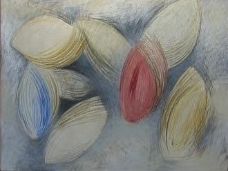 Grosse Impression 1956, Öl auf Jute, 110 x 150 cm