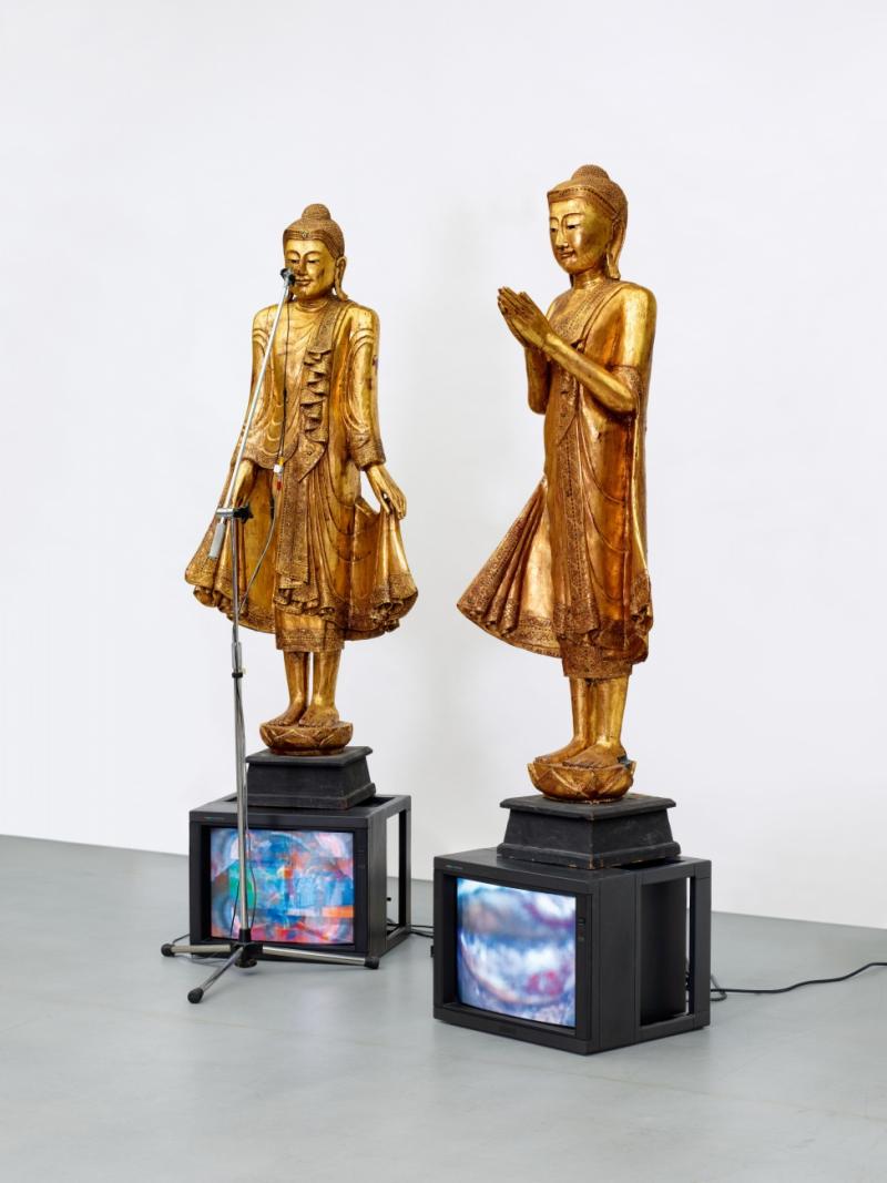 Nam June Paik, Temple guards Lot 530  Estimated price €300.000 - €400.000 Result: €380.000