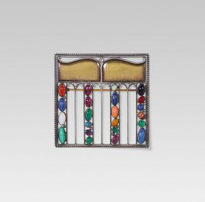 Josef Hoffmann Brosche, Wiener Werkstätte, 1908 verkauft um/sold for € 529.200