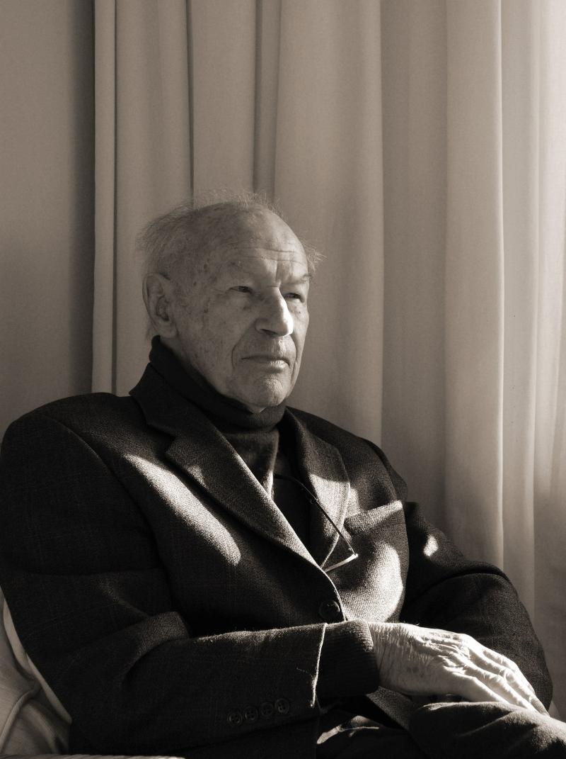 Leopold Fetz zu Besuch bei Herbert Albrecht im Jahr 2009. (Copyright: Hugo Comper)