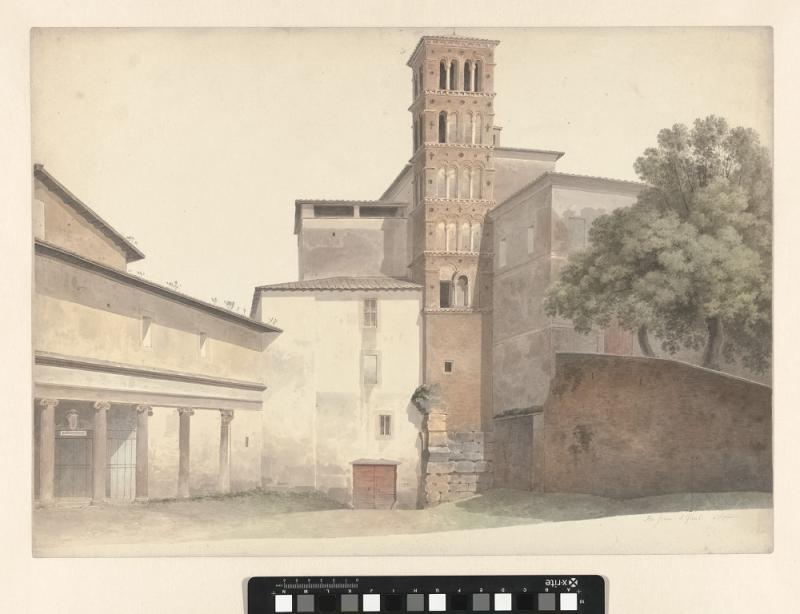 Basilica and Monastrery of SS. Giovanni e Paolo in Rome, , Josephus Augustus Knip, c. 1809-1812 Rijksmuseum, Amsterdam. Purchased with the support of the Gerhards Fonds/Rijksmuseum Fonds, the Vereniging Rembrandt, the VSBfonds and the Mondriaan Fonds