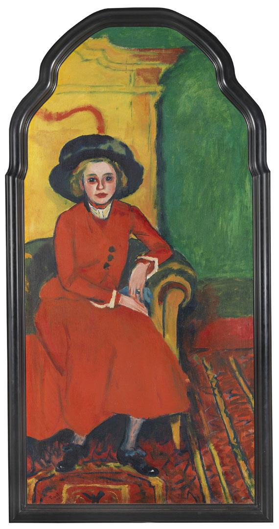 221 Hermann Max Pechstein Bildnis Charlotte Cuhrt, 1910. Öl auf Leinwand Schätzung: € 400.000 Ergebnis: € 825.000