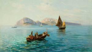 Bernardo Hay. 1864 Florenz - 1931 Capri. Ließ sich in Neapel und auf Capri nieder. Stellte ab 1882 aus. Sohn der englischen Malerin Jane Benham-Hay, die 1842-62 in der Royal Academy London ausstellte. Ausrufnummer: 573  Ausrufpreis: 1400 Euro