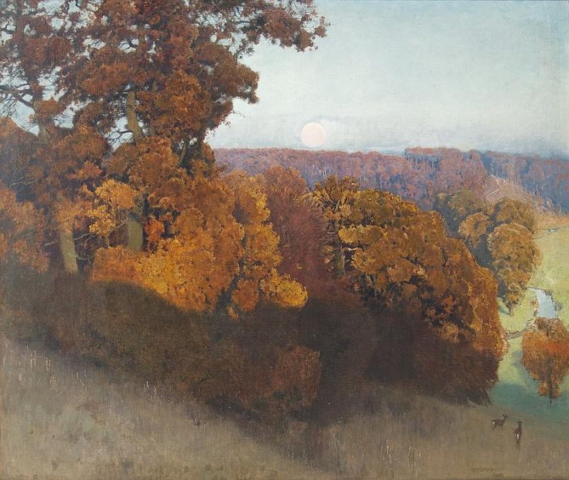 Los 325, Eugen Bracht 1842 Morges - 1921 Darmstadt Mondaufgang über dem Walde, Schätzpreis:	10.000 - 15.000 €