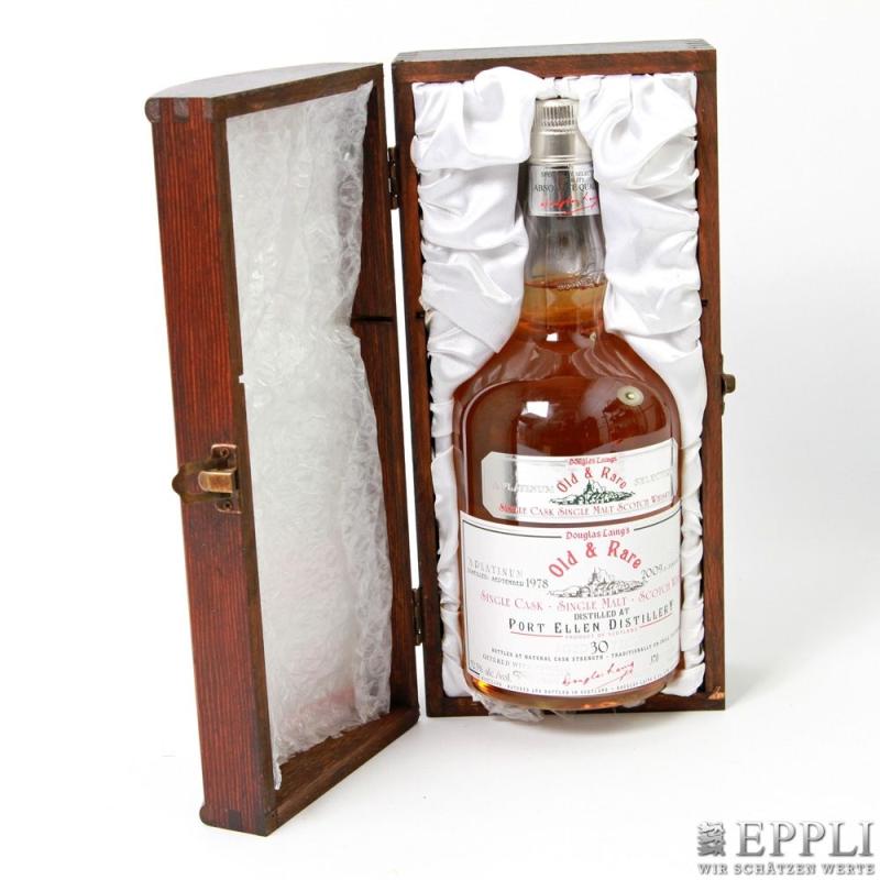 1 Flasche PORT ELLEN, Douglas Laings Old&Rare Platinum Selection, 30 Jahre alt Losnummer: 1520 Aufrufpreis: 600 Euro