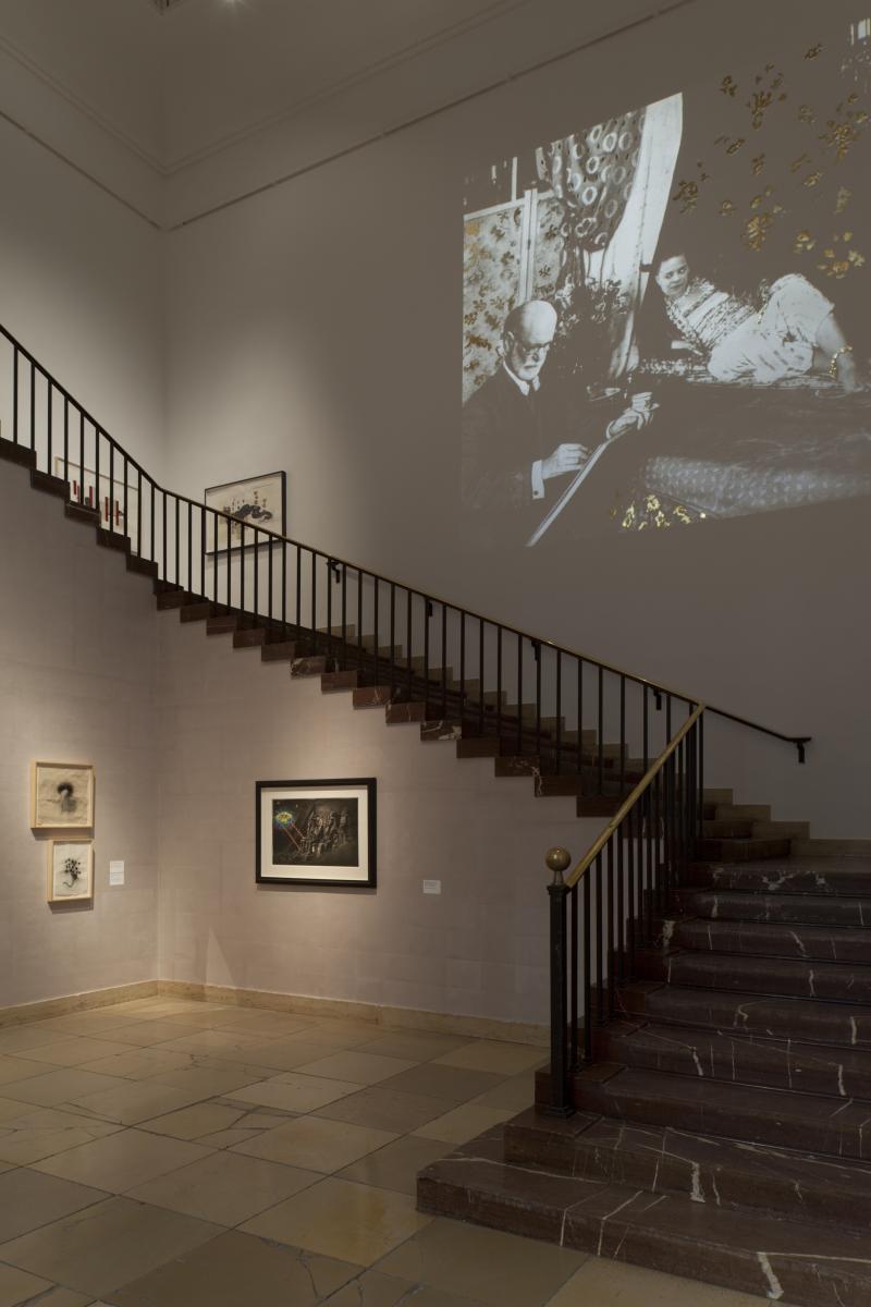 Installationsansichtdes Werks Odalisque von Ellen Gallagher im Rahmen der Ausstellung „AxME“ im Haus der Kunst in München (2014). (Copyright: Wilfried Petzi)