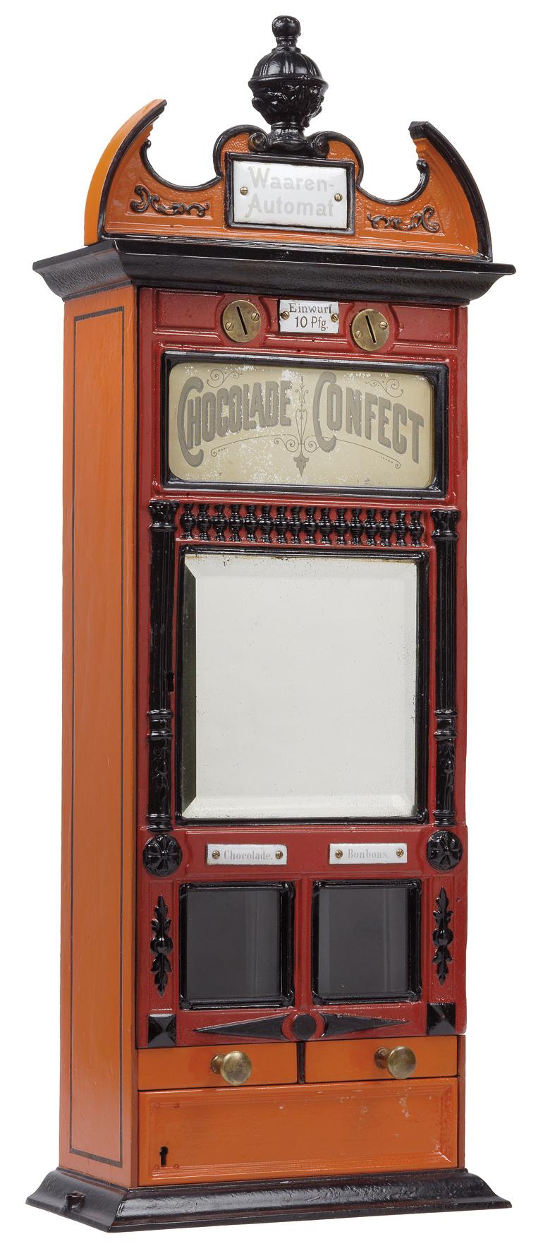 „Chocolade-Confect-Waaren-Automat“, Deutschland 1895/1905 Rufpreis € 1.500