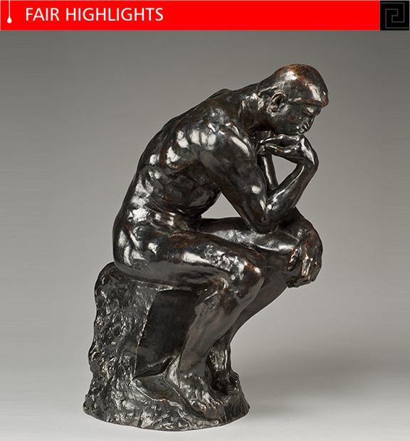 Auguste Rodin (1840-1917) The Thinker (Le Penseur) Conceived 1880 & 1881, cast 1925 Signed A Rodin, inscribed Alexis Rudier Fondeur Paris Bronze with a rich brown and green patina H. 37.3cm Bowman Sculpture, London