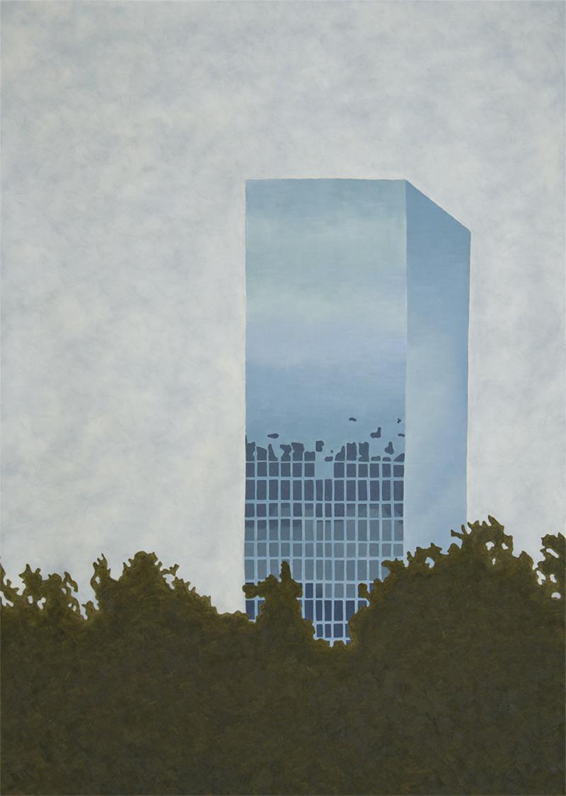 Fabian Patzak, Headquarters on Palmersstrasse, Öl auf Leinwand, 140,0 x 100,0 cm, 2015