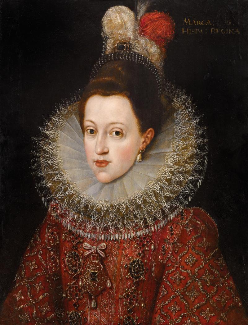 Lot Nr. 12  Frans Pourbus II. Werkstatt  (Antwerpen 1569–1622 Paris)  Bildnis Philipps III. von Spanien, Brustbild; und seiner Gemahlin Margarete von Österreich, Brustbild,  Öl auf Holz, je 67 x 51 cm  erzielter Preis € 393.400 für das Paar