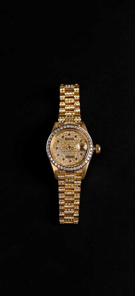 Goldene Rolex-Brillant-Damenarmbanduhr Lady Datejust. 18 ct. Ausrufpreis:	15000 Euro