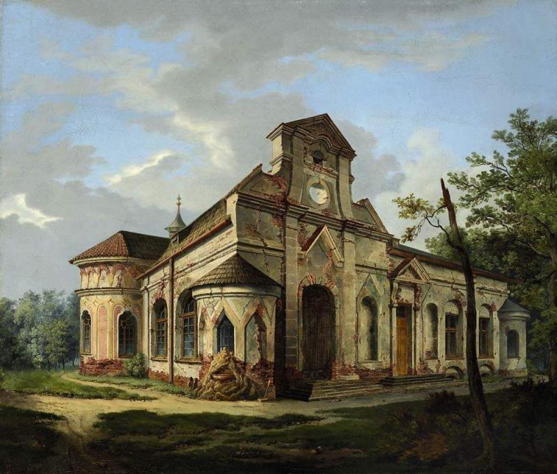 Georg Fries (1787- 1854), Die Magdalenen- klause im Nymphenburger Schlosspark, Öl/Lwd. (Schätzpreis 12 000 Euro)