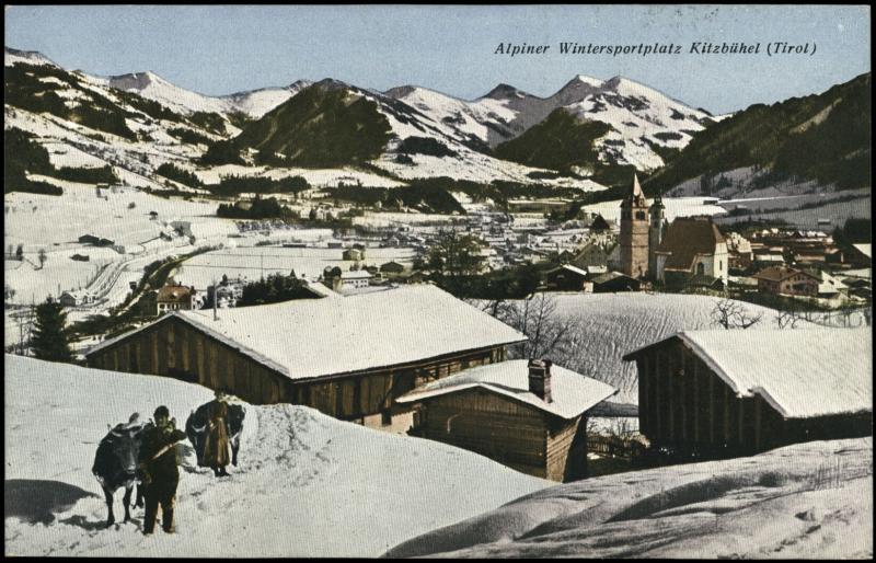 Kitzbuehel Ansichtskarte (Alfons Walde?)