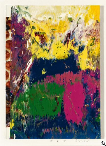 Gerhard Richter Ohne Titel 2008 Öl über Farboffset auf Katalogseite (?) 29,5 x 21cm Ergebnis: 316.250 Euro