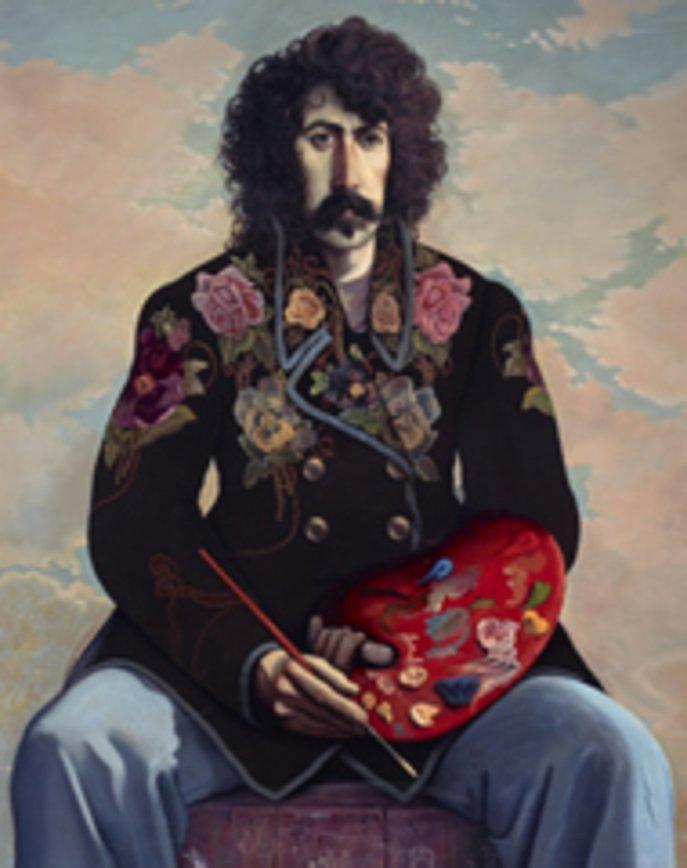 John Byrne, John Patrick Byrne, Selbstporträt in geblümter Jacke, 1971-1973, Scottish National Portrait Gallery © The Artist /