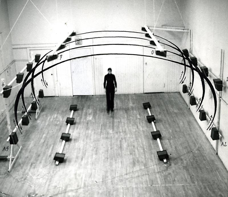 Bernhard Leitner, „Immaterielles Gewölbe”, Ton-Röhre, 1974, © Atelier Leitner