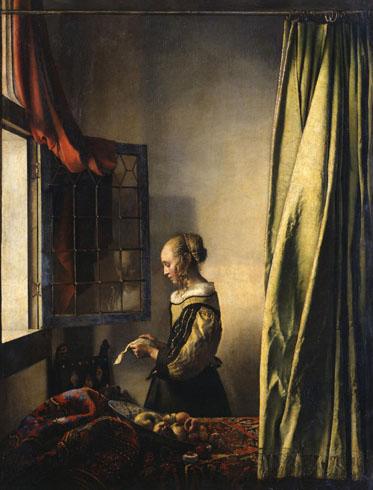 an Vermeer van Delft, Brieflesendes Mädchen am offenen Fenster, um 1659