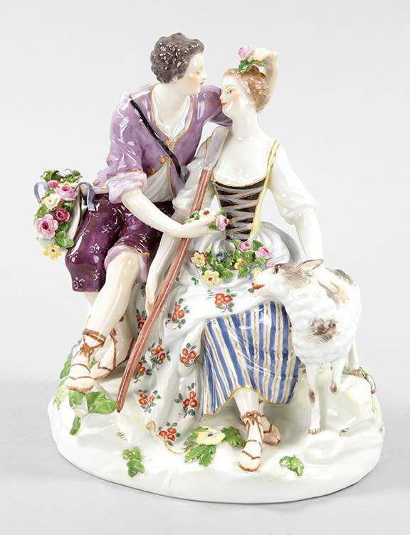 ￼￼￼￼￼Schäfergruppe Vorbericht und Highlights der Auktion am 11./12. März 2016 Porzellan, Meissen, 19.Jh. (Kat.-Nr. 90), Schätzpreis 700,- EUR