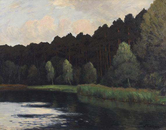 WALTER LEISTIKOW Grunewaldsee, Um 1902. Öl auf Leinwand Schätzpreis: € 40.000