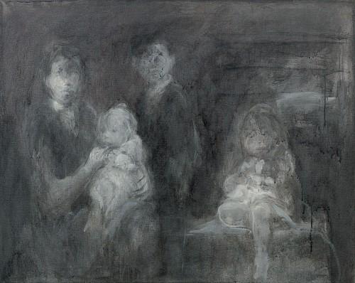 Max Kämpf  Familie, 1970  Oel auf Leinwand, 80 x 100 cm Ref. 1/PG