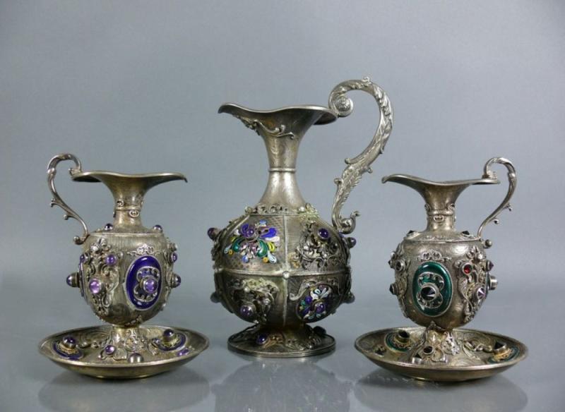 Krug-Set (Russland, Petersburg, 19.Jh.) Meistermarke GRACHEV, Mindestpreis:	5.000 EUR