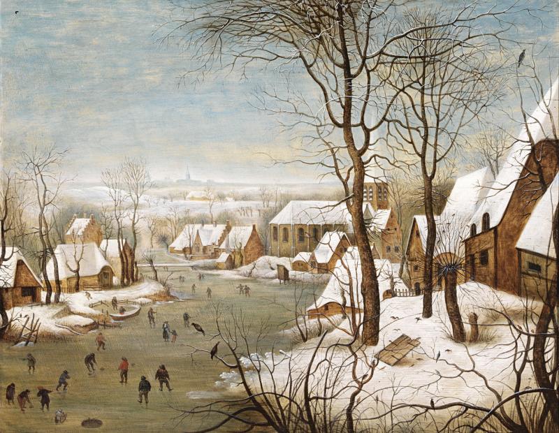 Pieter Brueghel II. (1564-1637/38)  Die Vogelfalle,  Öl auf Holz, 45,5 x 58,3 cm  Schätzwert € 700.000-900.000  Auktion 19. April 2016