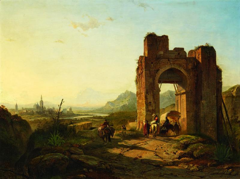 Francois Antoine Bossuet Blick auf Sevilla 1843 Öl auf Holz 70 x 93cm  Taxe: 10.000 – 15.000 Euro