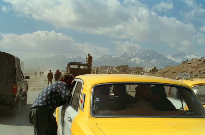 Between 1992 and 1996 different mujahedeen factions fought for control of the capital. Jod-e-Maiwand in Kabul was reduced to rubble in 1994 after Abdul Rashid Dostam, leader of an Uzbek faction, broke away from the Kabul government and sent his fighter jets in to bomb the capital. He joined sides with the Hezb-e-Islami of Gulbuddin Hekmatyar, the ex-prime-minister who had broken away from the central government a year earlier and who was now responsible for daily rocket-barrages into the city ce