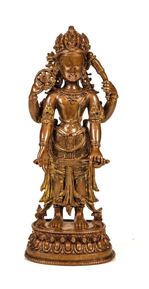 Vishnu Nepal, 16. Jh. Kupfer mit Resten von Vergoldung. Schätzpreis:	500 - 700 EUR Zuschlagspreis:	11.500 EUR