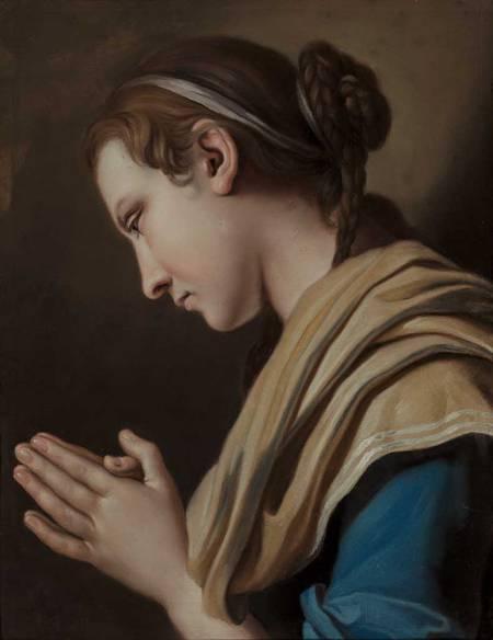 Pietro Antonio Conte Rotari. 1707 Verona - 1762 St. Petersburg. Zugeschr. Betendes Mädchen im Profil von links. Ausrufpreis:	4000 Euro