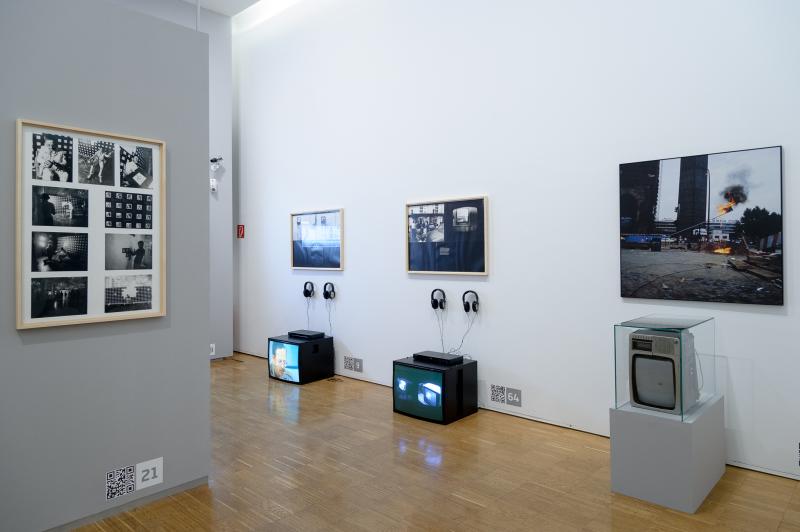 Ausstellungsansicht „medienblock-richard-kriesche“, 2016, Foto: Universalmuseum Joanneum/N. Lackner