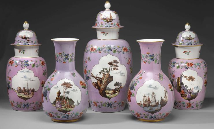 Rbbig Garniture 5 vases versie