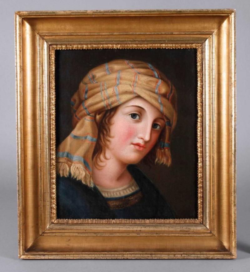 Johann Heinrich Wilhelm Tischbein, attr., Mädchenportrait, Mindestpreis:	4.500 EUR