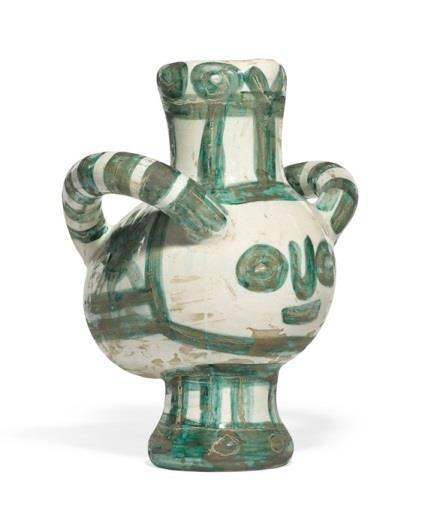 Pablo Picasso, Vase gros oiseau vert Terre de faïence vase, 1960 numbered 17/25 221⁄2in high Estimate £50,000-70,000